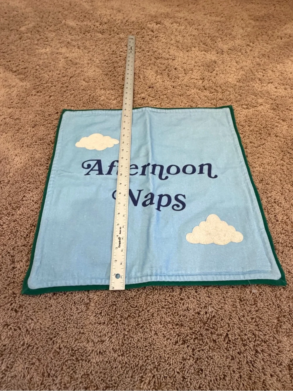 New Anthropologie Afternoon Naps pillow cover Blue clouds bird